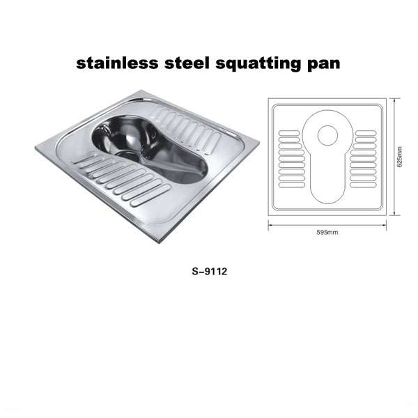stainless steel squatting pan